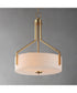Dart 3-Light Pendant Natural Aged Brass