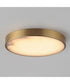Slab 9 inch LED Alabaster Flush Mount Natural Aged Brass