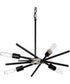 Astra 6-Light 22" Modern Chandelier Matte Black
