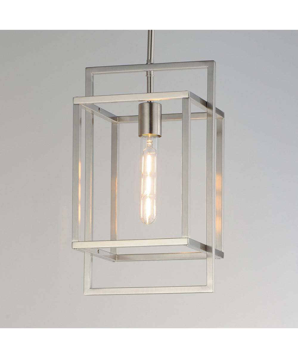 Gridline Single Pendant Satin Nickel