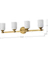 Solara 4-Light Vanity & Wall Natural Brass