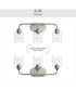 Ilia 3-Light Bath Vanity with Clear Glass Shade Brushed Nickel