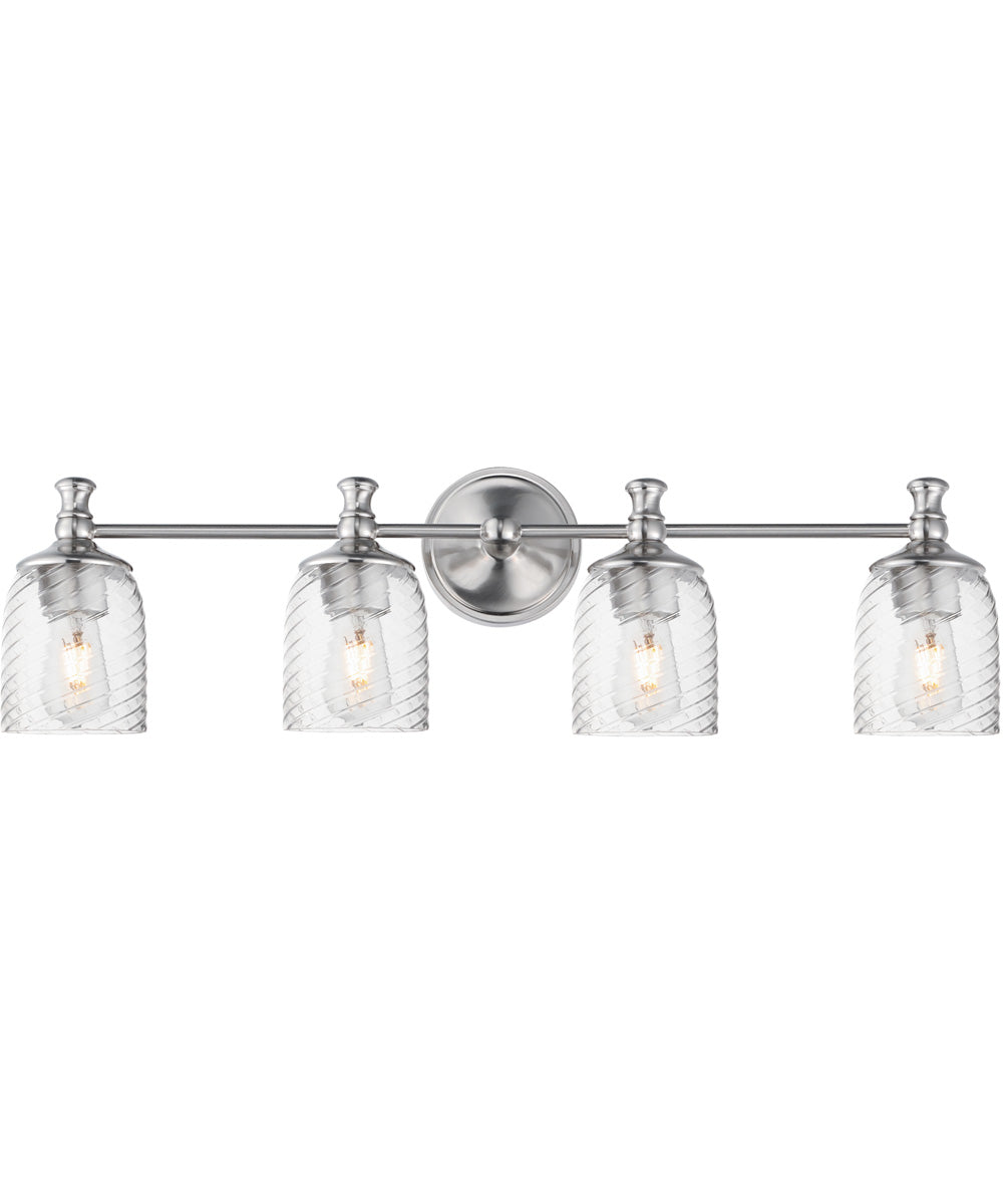 Swirl 4-Light Bath Vanity Satin Nickel
