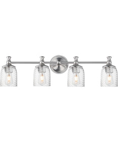 Swirl 4-Light Bath Vanity Satin Nickel