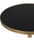 Comet Geometric Bronze Accent Table