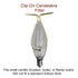 5"W x 4"H Down White Scallop Stretch Clip-on Candelabra Lampshade