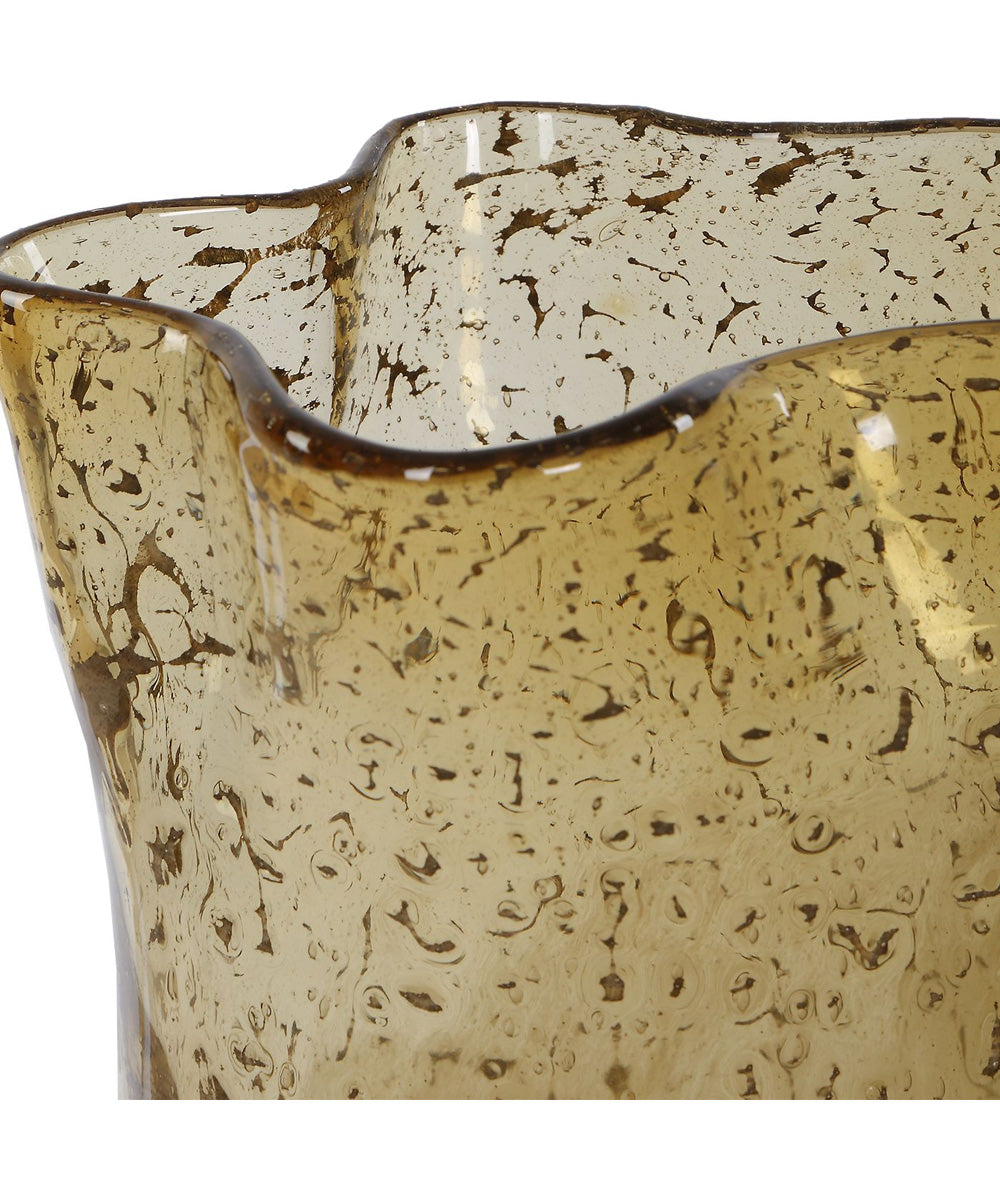 Rhine Seeded Glass Vases Set of 2
