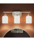 Reines 3-Light Bath Vanity with Opal Glass Shades Brushed Nickel