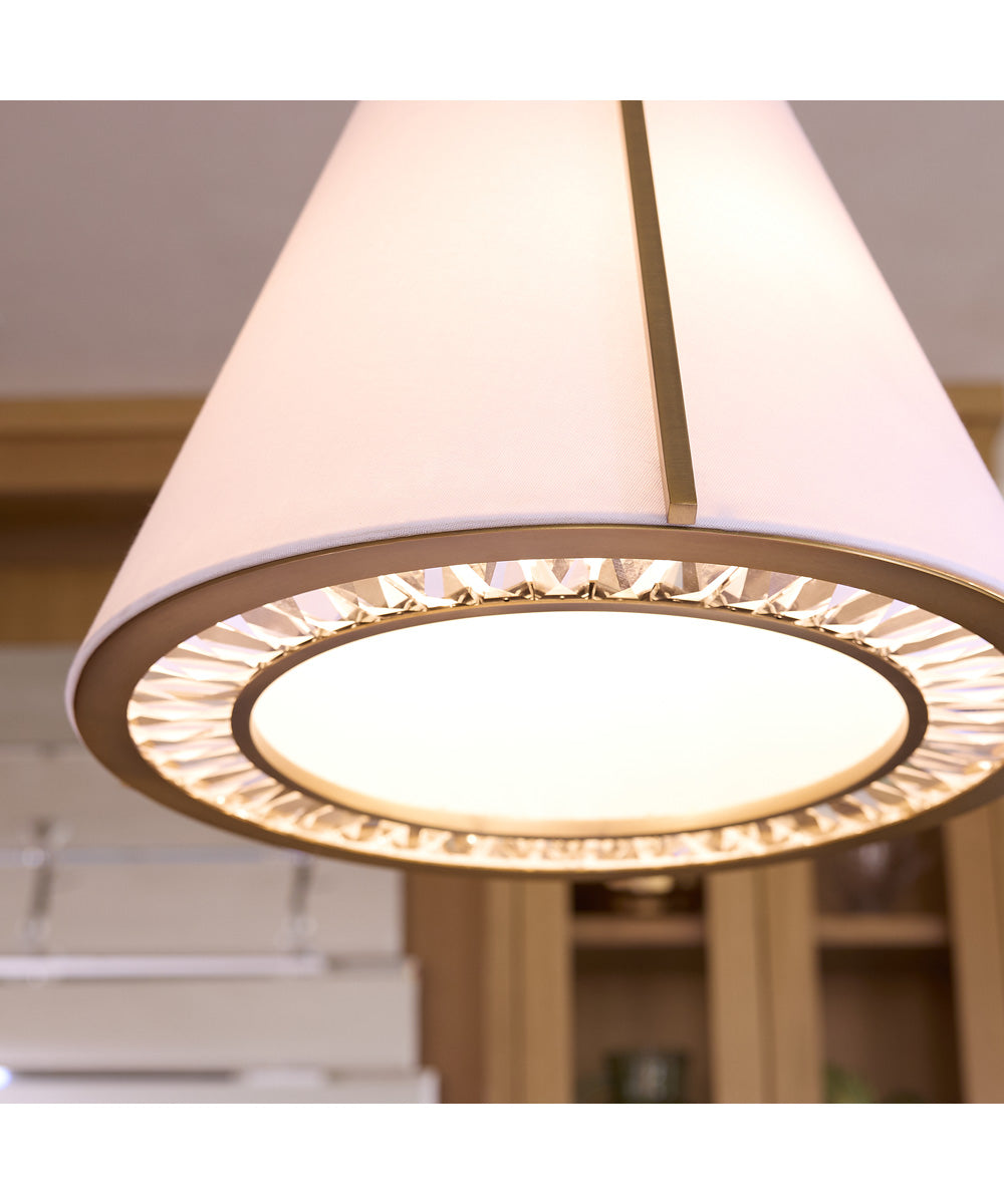 Gorham 3-light Pendant Brushed Brass