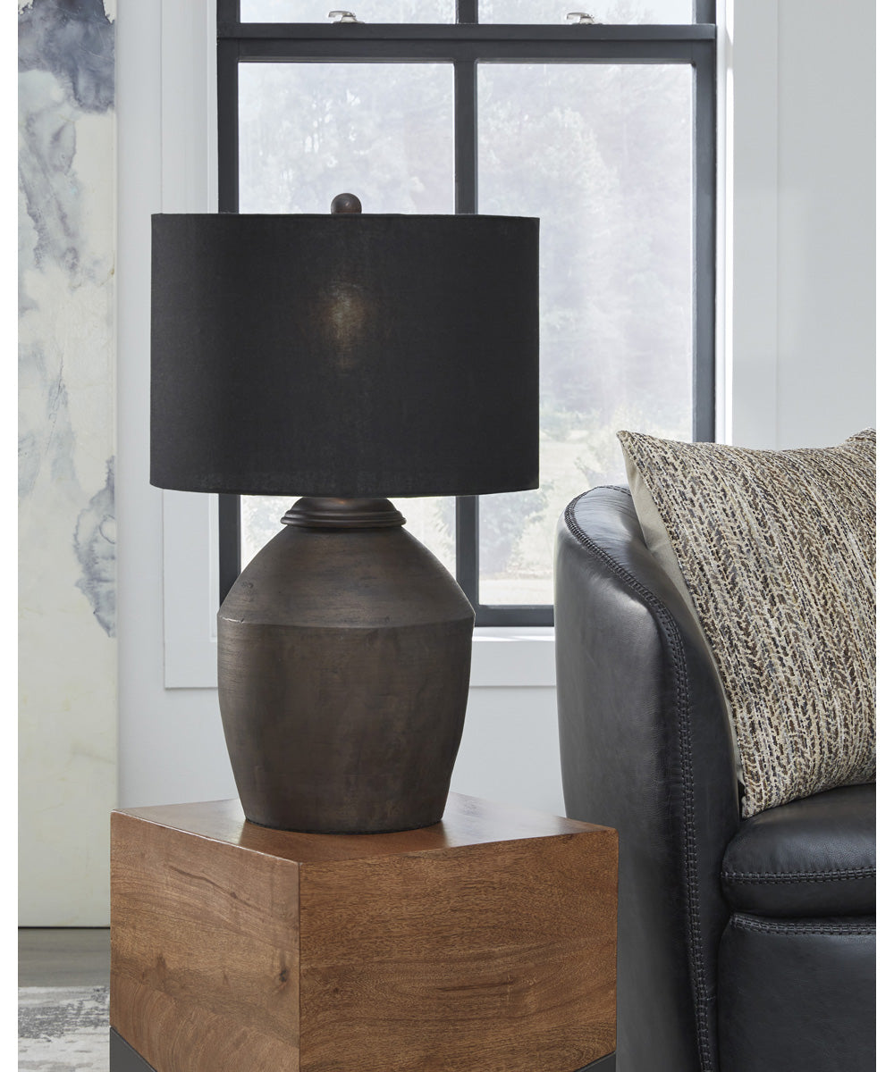 Naareman Terracotta Table Lamp Metallic Black