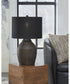 Naareman Terracotta Table Lamp Metallic Black