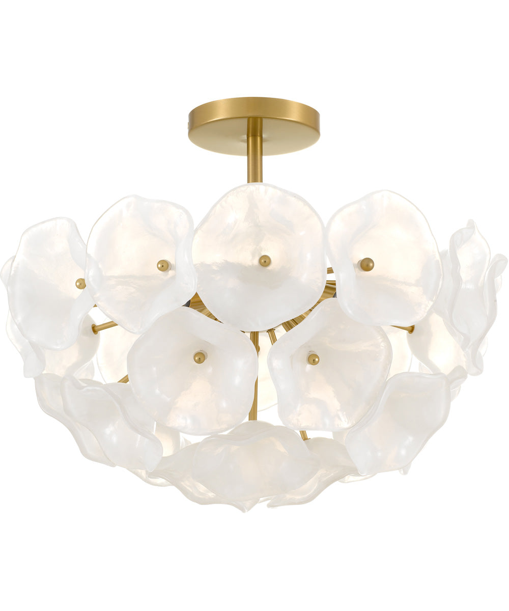 Audrey 4-light Semi Flush Mount Brushed Gold