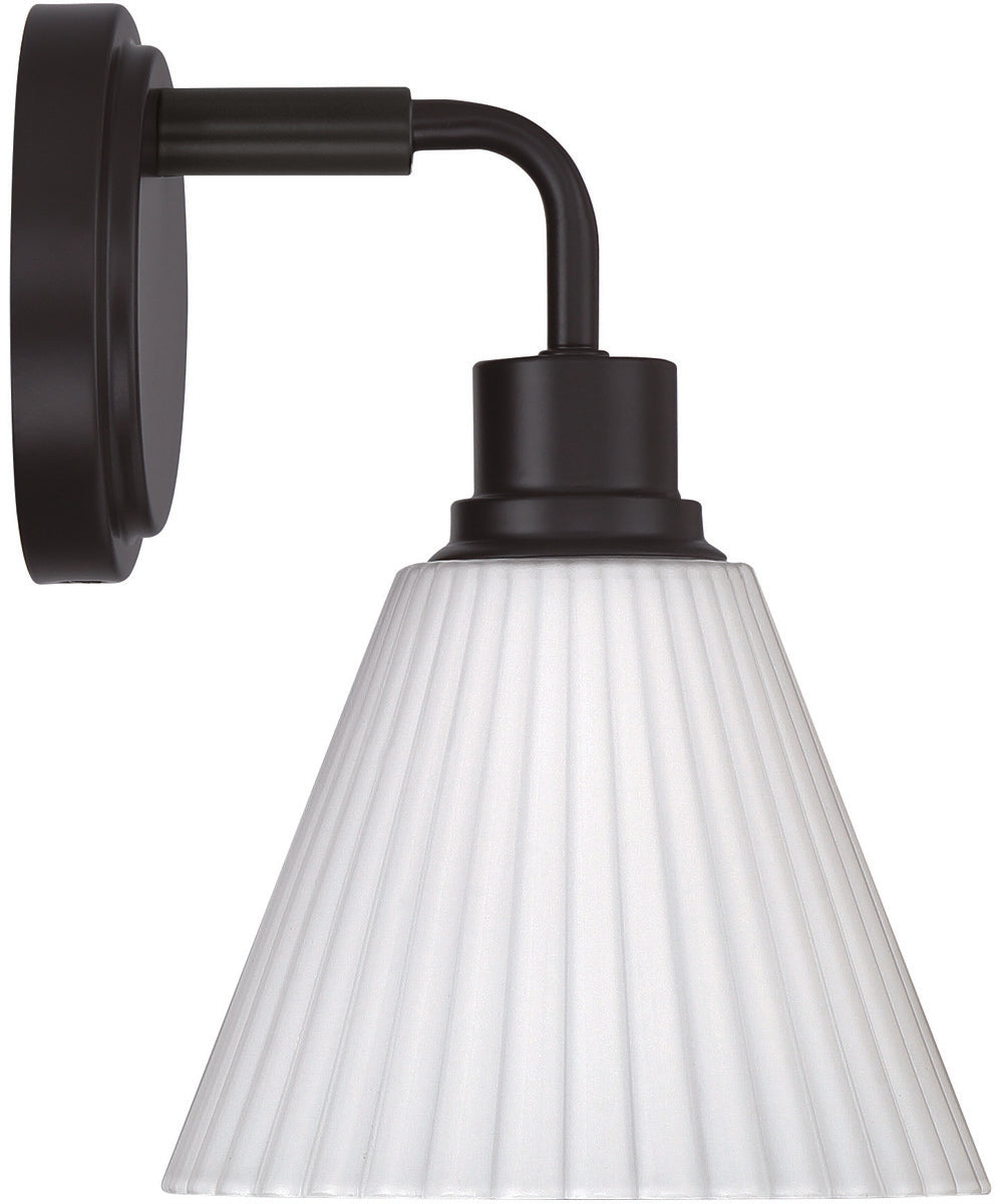 Pleated II 1-Light Lighting Flat Black