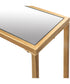 Console Table with Mirrored Shelves in Warm Gold
