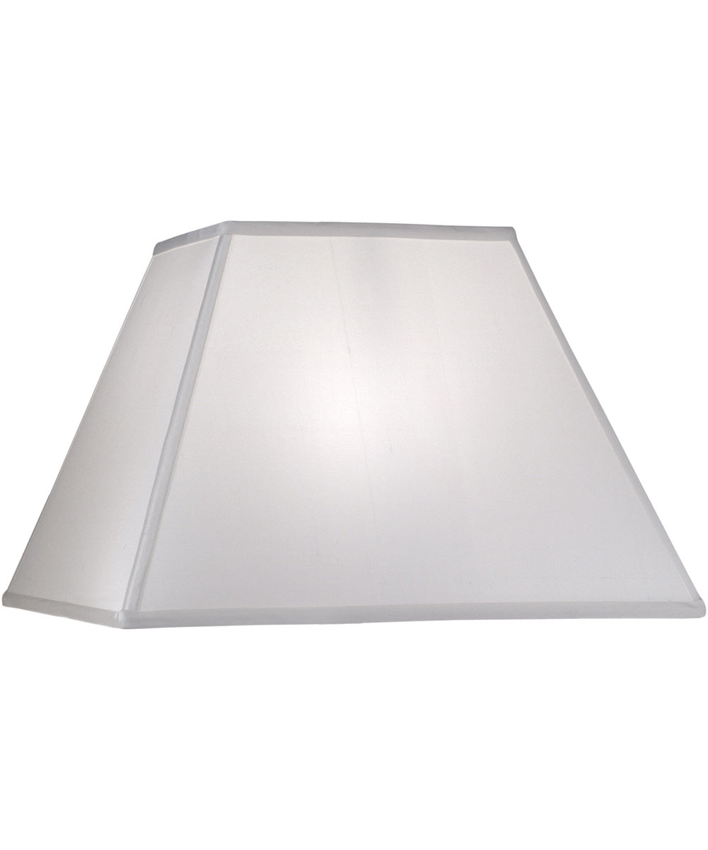8x16x11 Off White Silk Shantung Tapered Square Hardback Lampshade