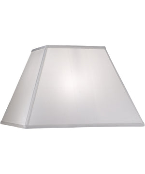 8x16x11 Off White Silk Shantung Tapered Square Hardback Lampshade