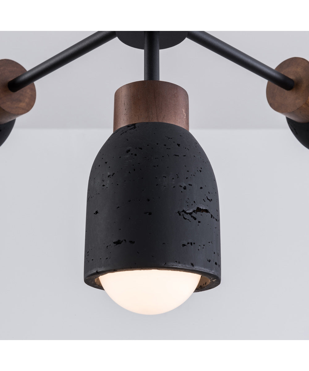 Pompeii 5-Light Pendant Lava / Black
