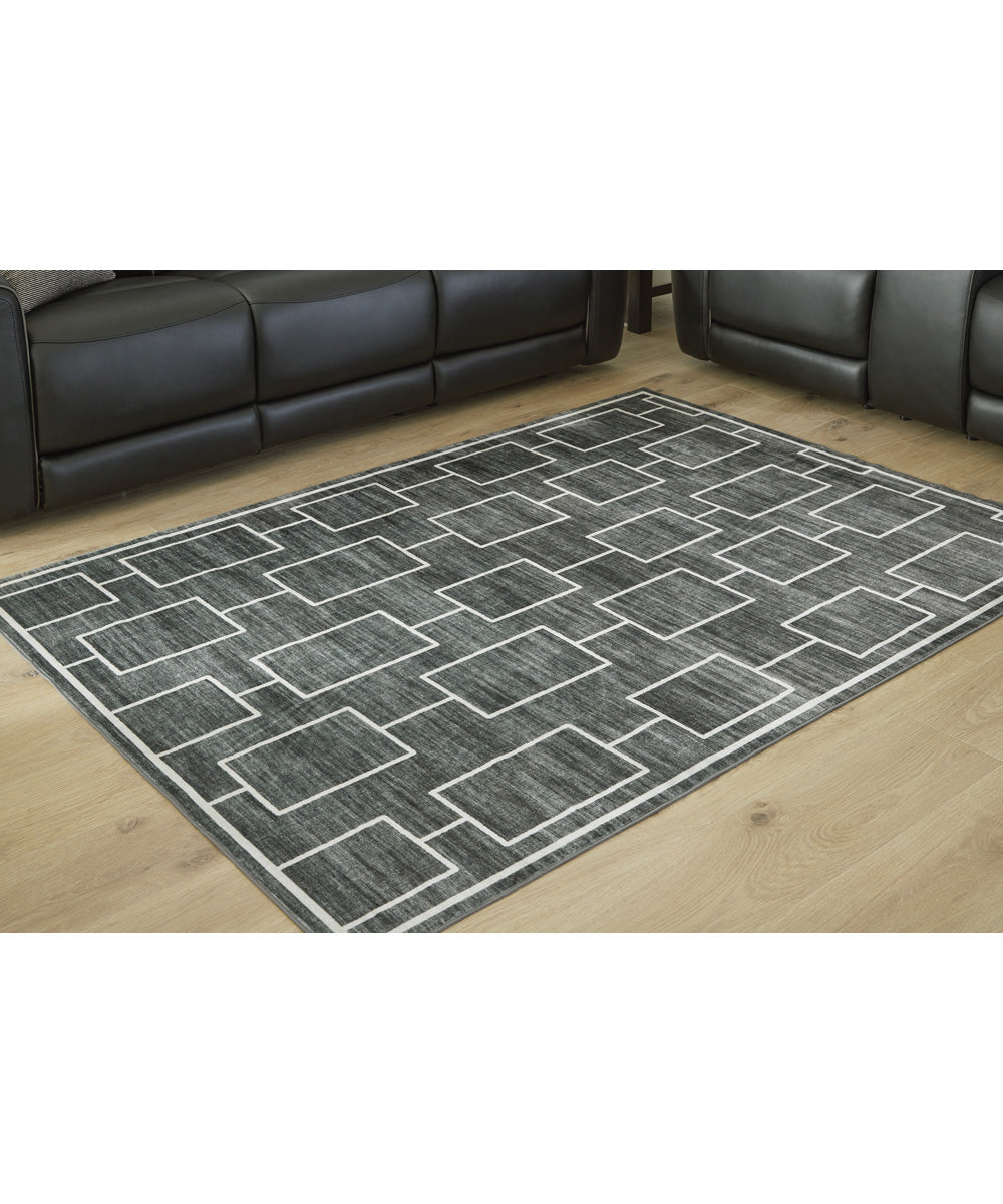 Elderland Washable Medium Rug Black/Gray