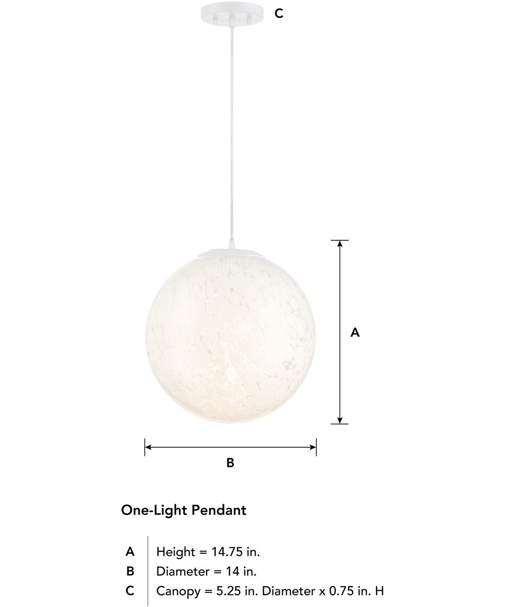 Circo  1 Light Pendant Matte White