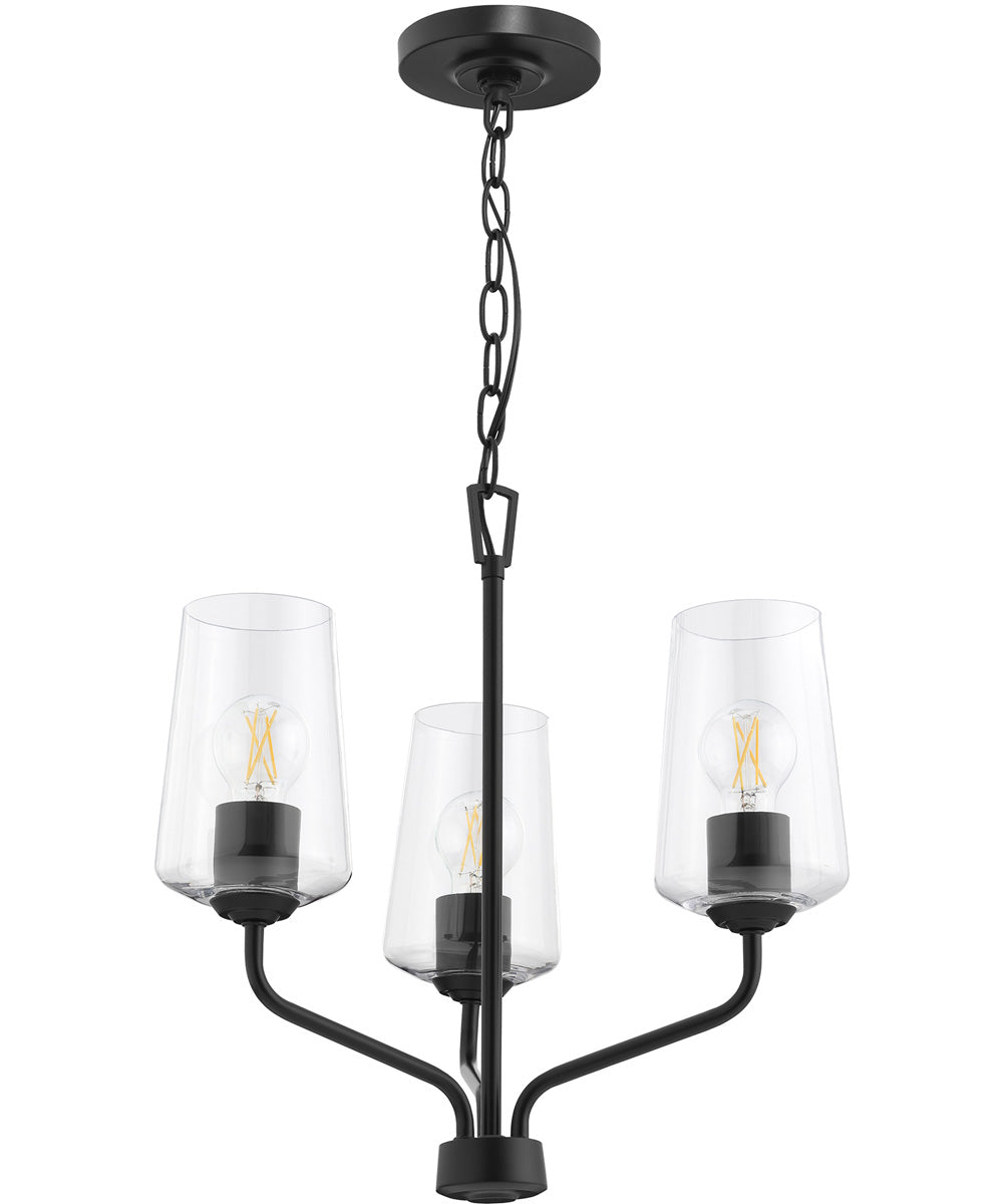 Celino 3-Light Chandelier Black