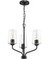 Celino 3-Light Chandelier Black
