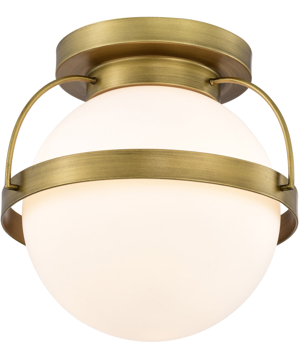 Lakeshore 1-Light Close-to-Ceiling Natural Brass