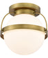 Lakeshore 1-Light Close-to-Ceiling Natural Brass