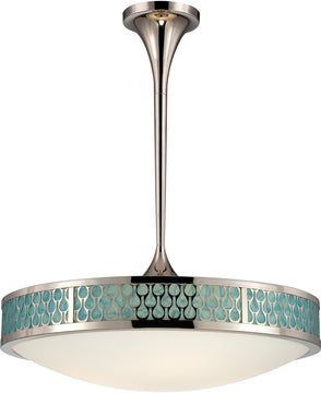 25"W Raindrop 1-Light LED Pendant Polished Nickel