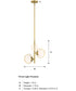 Teatro 3 Light Pendant Brushed Gold