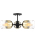 Gatsby 3 Light Semi Flush Mount Matte Black