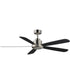 Daisies 60 inch 5-Blade Fan w LED Satin Nickel