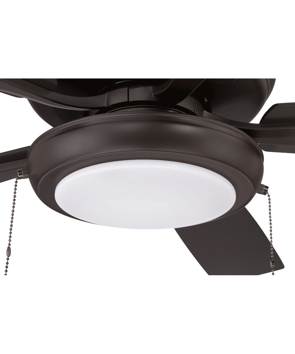 EOS Low Profile 1 bulb Frosted White 52" Ceiling Fan 1-Light Fan Classic Bronze