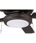 EOS Low Profile 1 bulb Frosted White 52" Ceiling Fan 1-Light Fan Classic Bronze