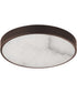 Slab 9 inch LED Alabaster Flush Mount Dark Bronze