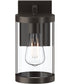 Kagen Small Outdoor Wall Light with Clear Glass Panels Antique Bronze