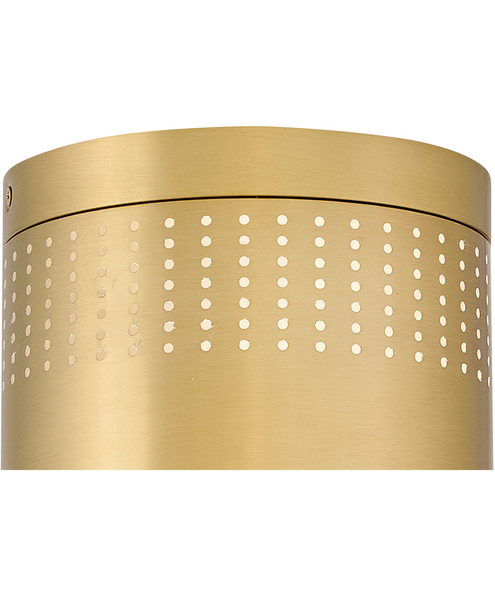Casey 1-Light Small Flush Mount in Lacquered Brass