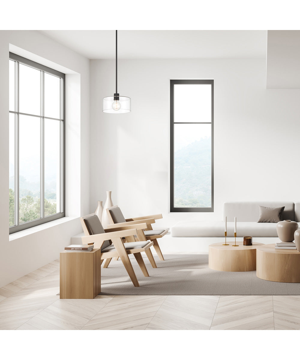 Vibrato 1 Light Pendant Matte Black