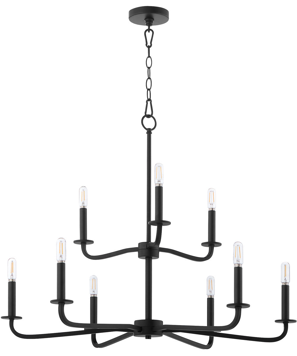 Rutherford 9-light Chandelier Matte Black