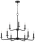 Rutherford 9-light Chandelier Matte Black
