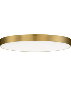 Trim 9 inch RD LED Flush Mount 3000K Satin Brass