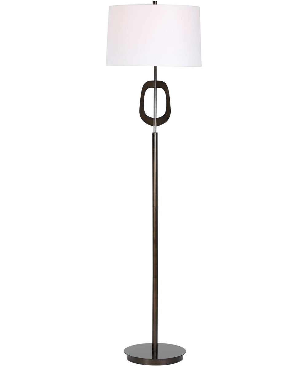1-Light Floor Lamp with Minimalist Metal Design in Oil-Rubbed Bronze