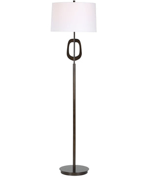 1-Light Floor Lamp with Minimalist Metal Design in Oil-Rubbed Bronze
