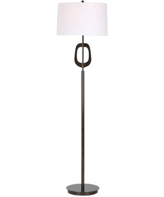 1-Light Floor Lamp with Minimalist Metal Design in Oil-Rubbed Bronze