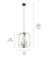 Ettore 14"W 3-Light Pendant Light Fixture by Kichler Brushed Nickel Finish