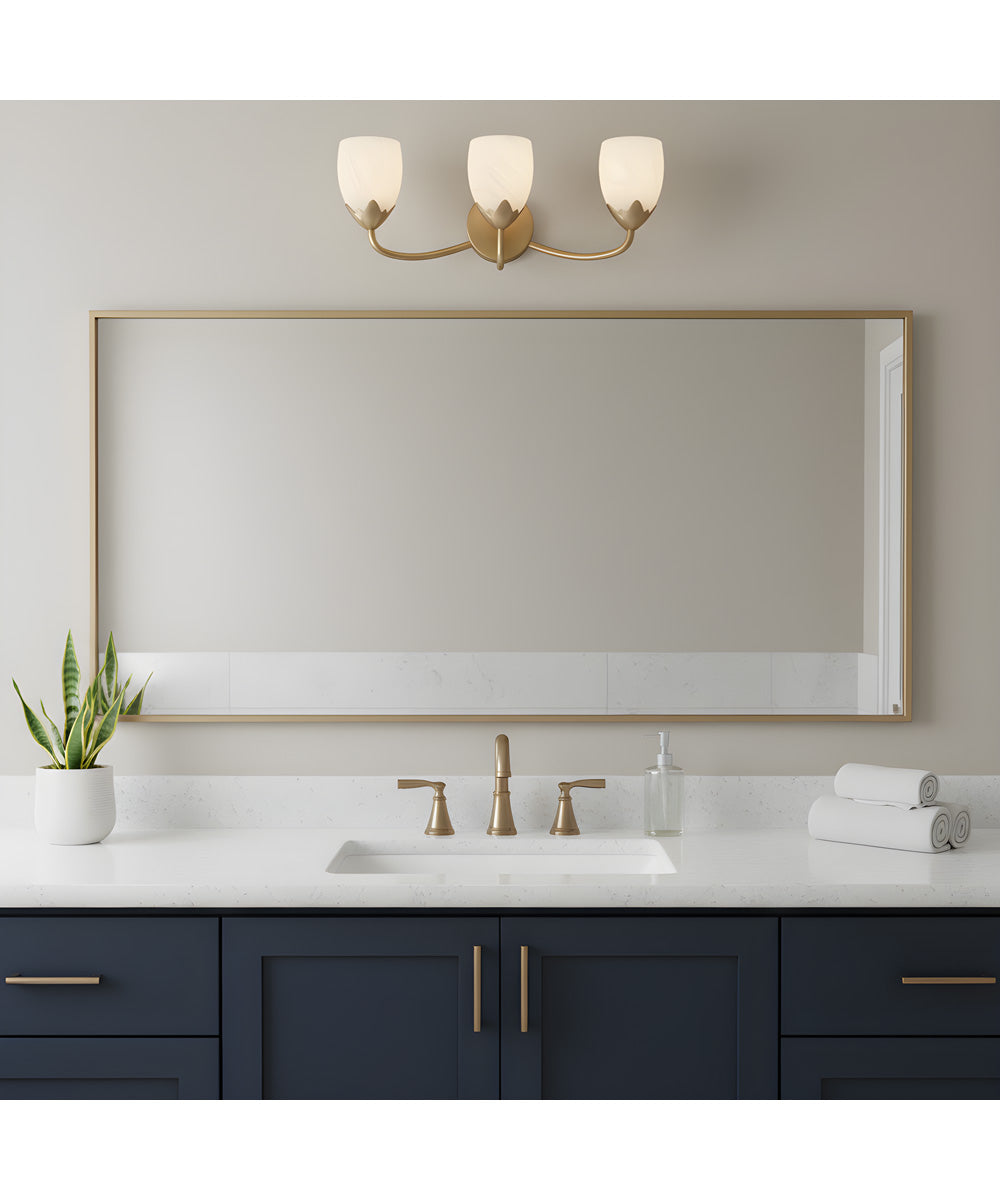 Jacobs 3-light Bath Light Bronze Gold