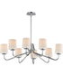 Durham 8-Light Chandelier Polished Chrome