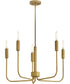 Austen 5-Light Medium Single Tier in Lacquered Brass