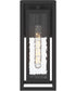 Shaw 15 inch 1 Light Outdoor Wall Light with Clear Glass Textured Black