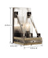 9"w Colerne 1-Light Kichler Wall Sconce Classic Pewter Finish with Clear Seeded Glass Shade
