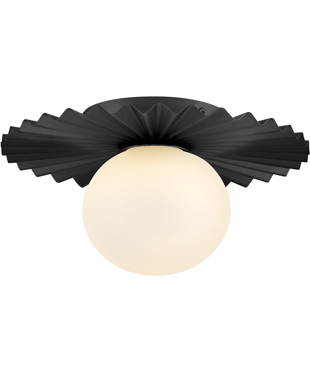 Stevie 1-Light Small Flush Mount in Black